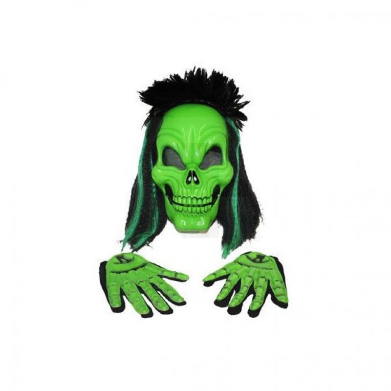Álarc és kesztyű szett foszforeszkáló Halloween Álarc és kesztyű szett foszforeszkáló Halloween