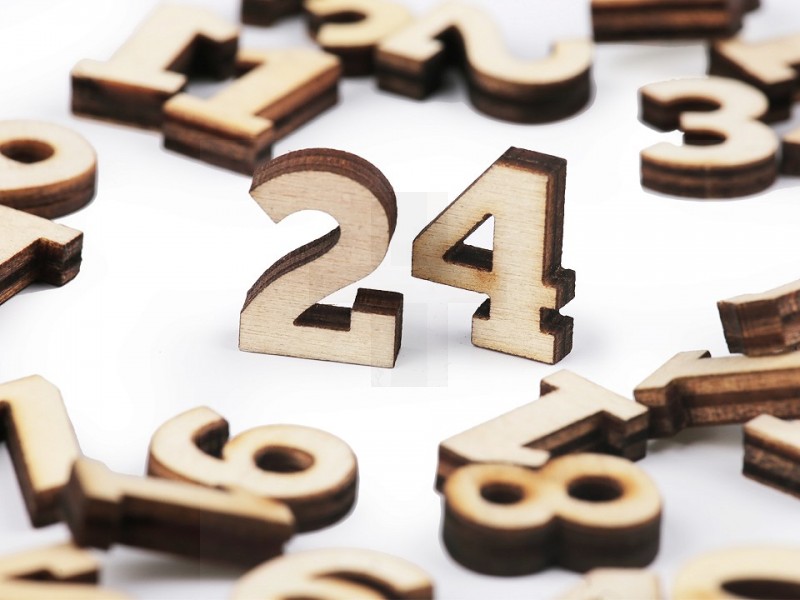 Fa számok naptárhoz - 39 db/csomag Dekoráció Fa számok naptárhoz - 39 db/csomag Dekoráció