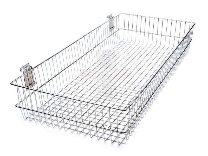 Fém kosár panelre akasztható -  40x90 cm 
