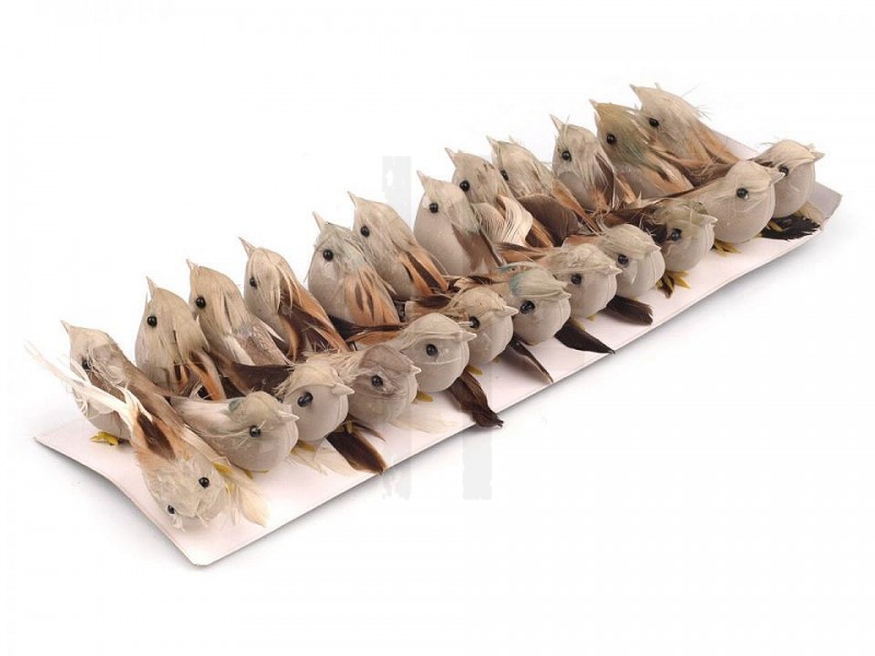 Dekorációs madár dróttal - 24 db/csomag Dekorációs madár dróttal - 24 db/csomag