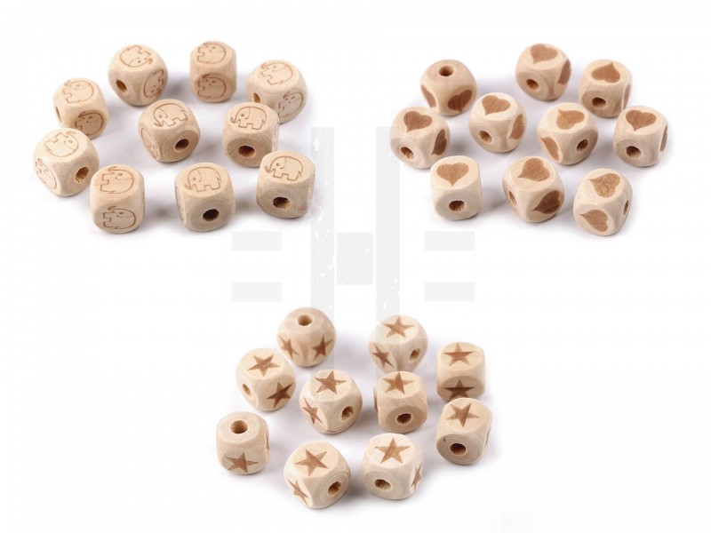 Fa gyöngy - 10 db/csomag Fa gyöngy - 10 db/csomag