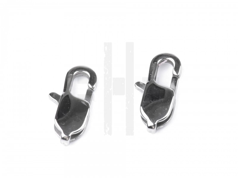 Karabiner rozsdamentes acélból - 2 db Ékszer félkésztermék Karabiner rozsdamentes acélból - 2 db Ékszer félkésztermék