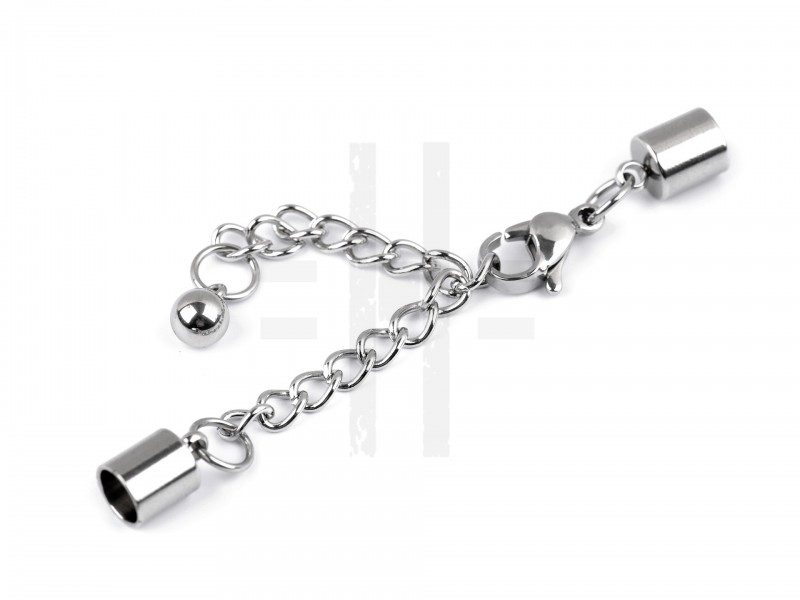 Karabiner hosszabbító lánccal és rozsdamentes acél végekkell Nyaklánc, -kellék Karabiner hosszabbító lánccal és rozsdamentes acél végekkell Nyaklánc, -kellék