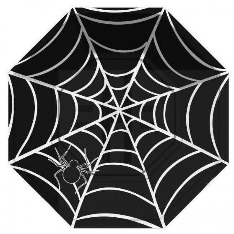 PÓKHÁLÓS PARTI TÁNYÉR 8DB Halloween PÓKHÁLÓS PARTI TÁNYÉR 8DB Halloween
