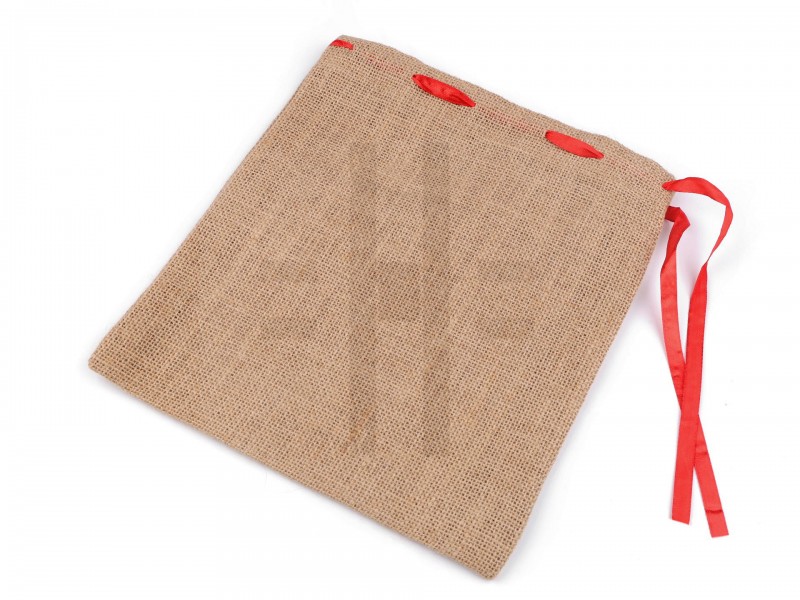 Ajándék zsákocska szalaggal juta vízálló fóliával - 25x30 cm Ajándék csomagolás Ajándék zsákocska szalaggal juta vízálló fóliával - 25x30 cm Ajándék csomagolás