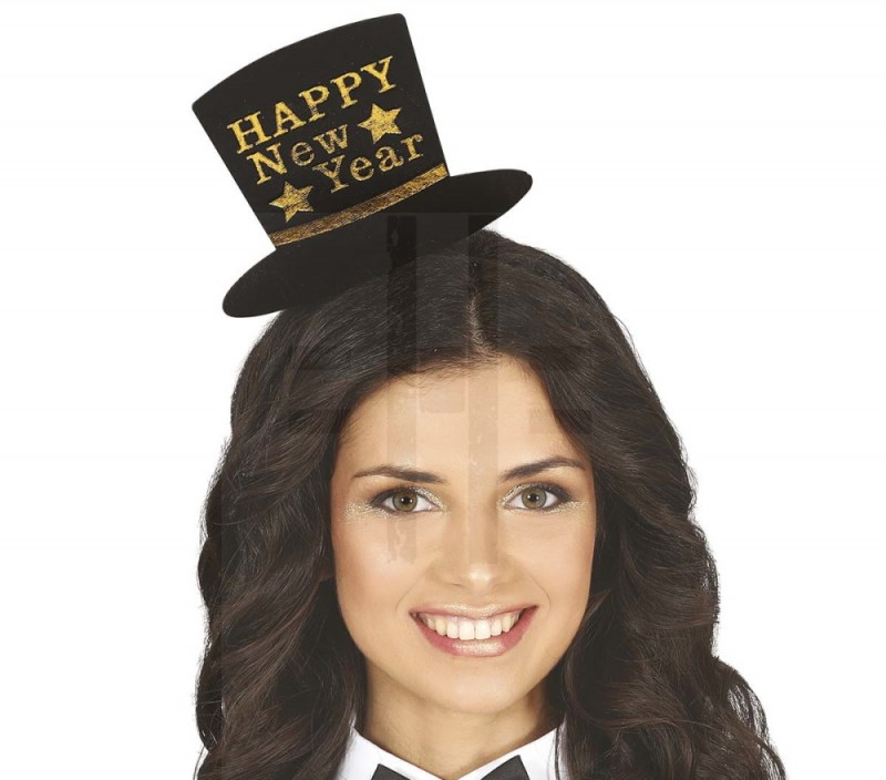 HAPPY NEW YEAR FELIRATOS CILINDER FEJDÍSZ Szilveszter HAPPY NEW YEAR FELIRATOS CILINDER FEJDÍSZ Szilveszter