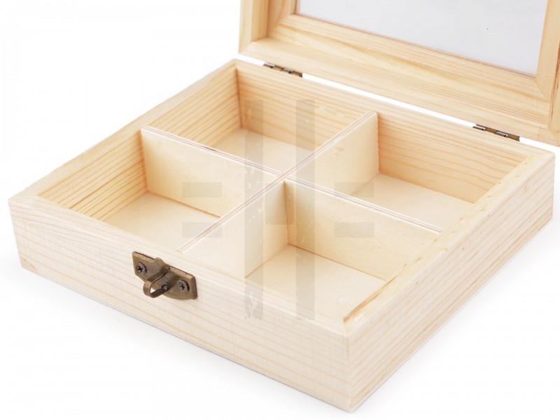 Fa doboz üveg tetővel - 13 x 15 cm Tárolás,tisztítás Fa doboz üveg tetővel - 13 x 15 cm Tárolás,tisztítás