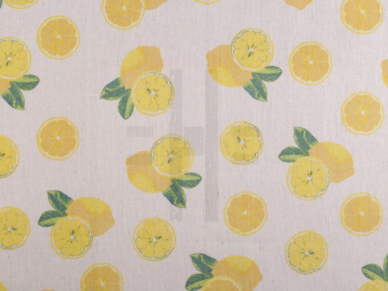 Lenvászon imitáció - Citrom Karácsonyi textil Lenvászon imitáció - Citrom Karácsonyi textil