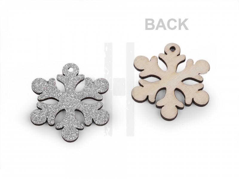 Fa pehely glitterekkel - 10 db Fa pehely glitterekkel - 10 db