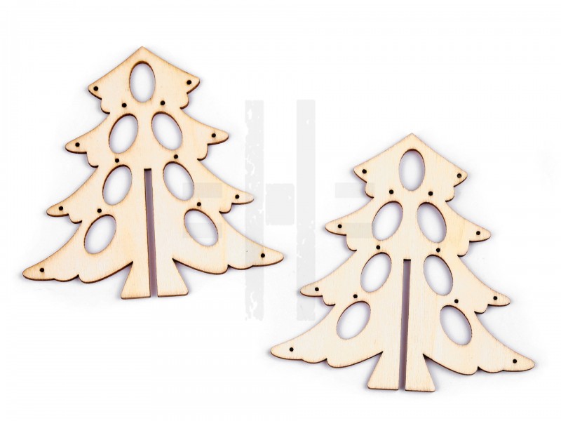 Karácsonyi fa dekoráció - 2 db Fa,üveg dísz-, kellék Karácsonyi fa dekoráció - 2 db Fa,üveg dísz-, kellék