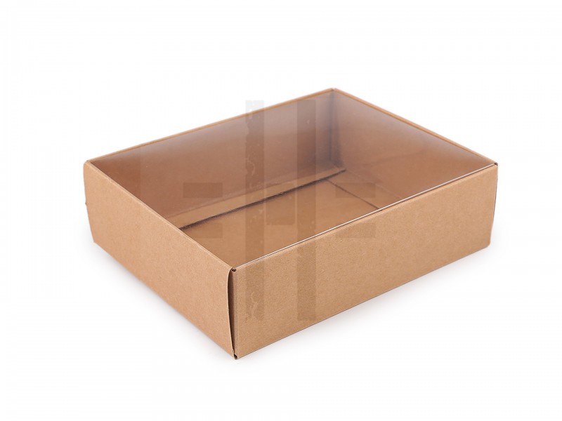                Papírdoboz átlátszó tetővel 12 x 15 cm - 10 db Ajándék csomagolás