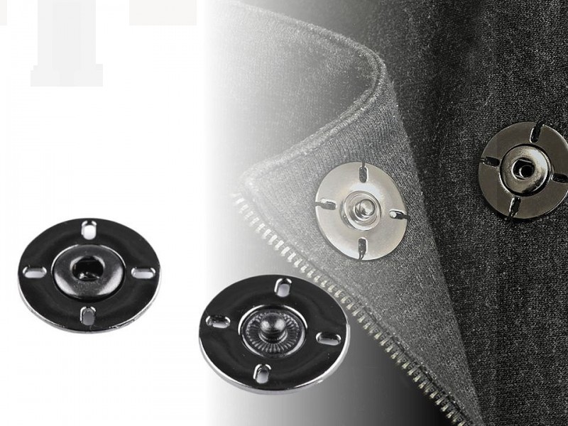 Design patent nikkel fekete - 2 pár/csomag Gomb, kapocs Design patent nikkel fekete - 2 pár/csomag Gomb, kapocs