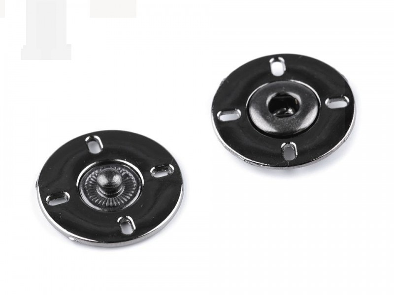 Design patent nikkel fekete - 2 pár/csomag Gomb, kapocs Design patent nikkel fekete - 2 pár/csomag Gomb, kapocs