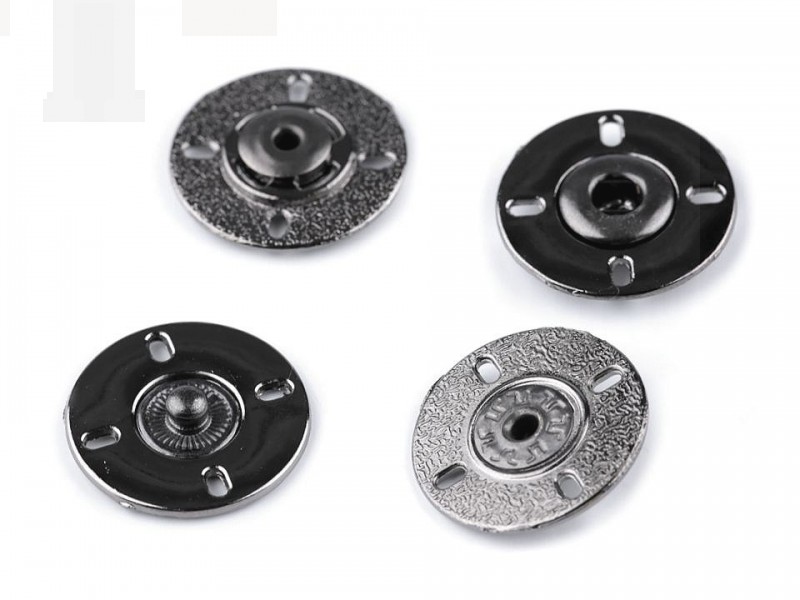 Design patent nikkel fekete - 2 pár/csomag Gomb, kapocs Design patent nikkel fekete - 2 pár/csomag Gomb, kapocs