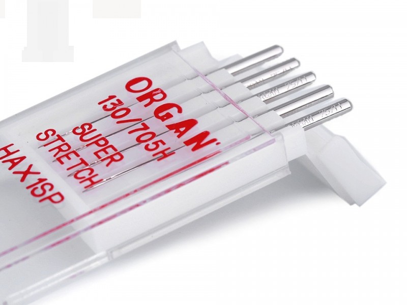 Organ háztartási varrógéptű Super stretch - 5 db/csomag Varrógéptű-, tű, varrókészlet Organ háztartási varrógéptű Super stretch - 5 db/csomag Varrógéptű-, tű, varrókészlet