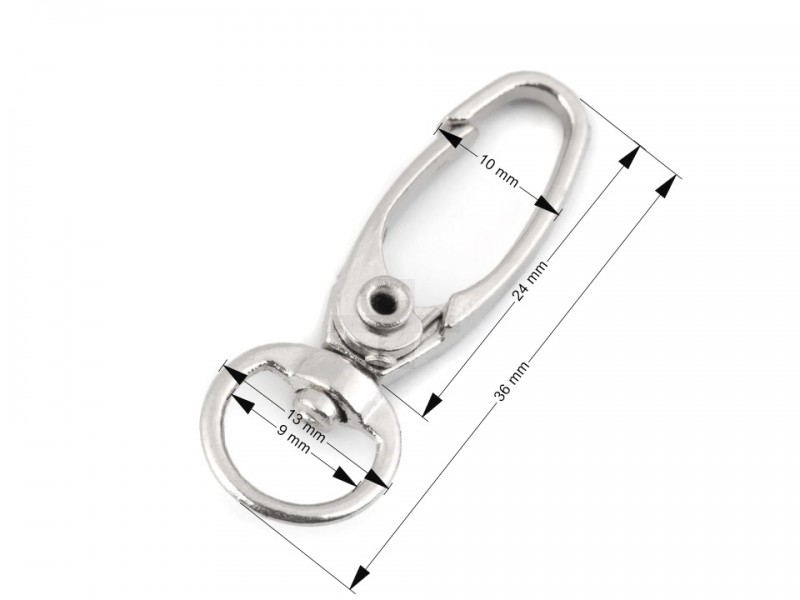 Fém karabiner 9 mm - 5 db Fém karabiner 9 mm - 5 db