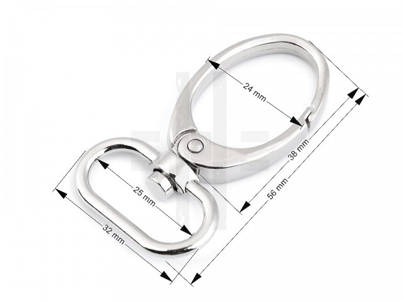 Fém karabiner 25 mm - 2 db Fém karabiner 25 mm - 2 db