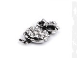 Bagoly medál kövekkel 10x19 mm - 2 db/csomag Medál-, bross