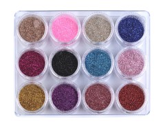 Glitter csillámpor - 12 db/csomag Bőr- és szépségápolás