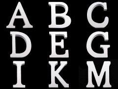     Fa dekoráció betűk - 8 cm 